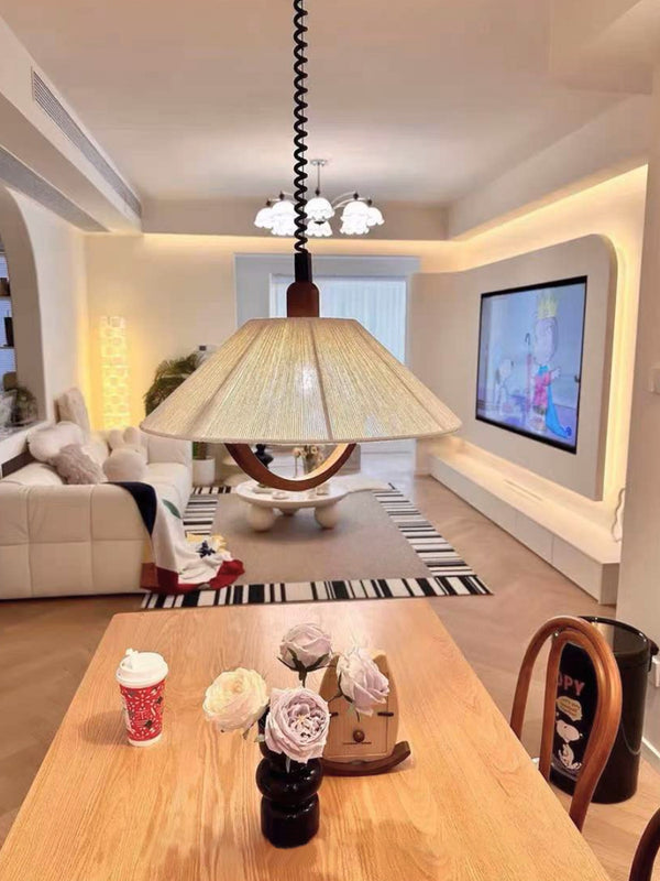 Lustre relevable en forme de bûche