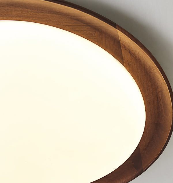 Ultradünne Deckenlampe aus Walnussholz für das Schlafzimmer