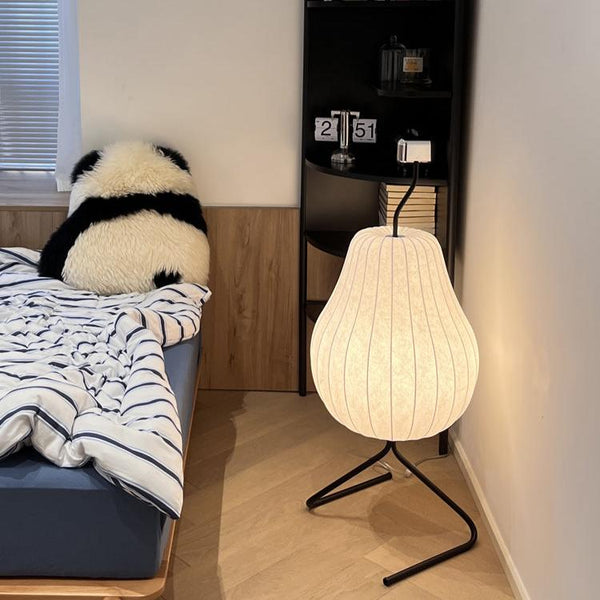 Cream style pear floor lamp