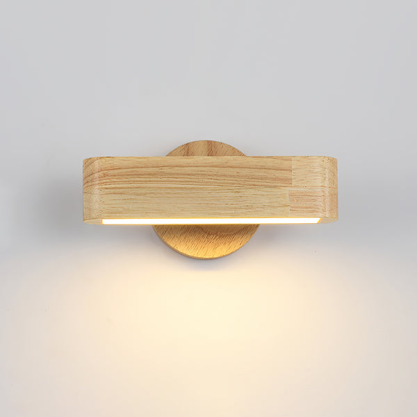 LED-Wandleuchte aus Massivholz