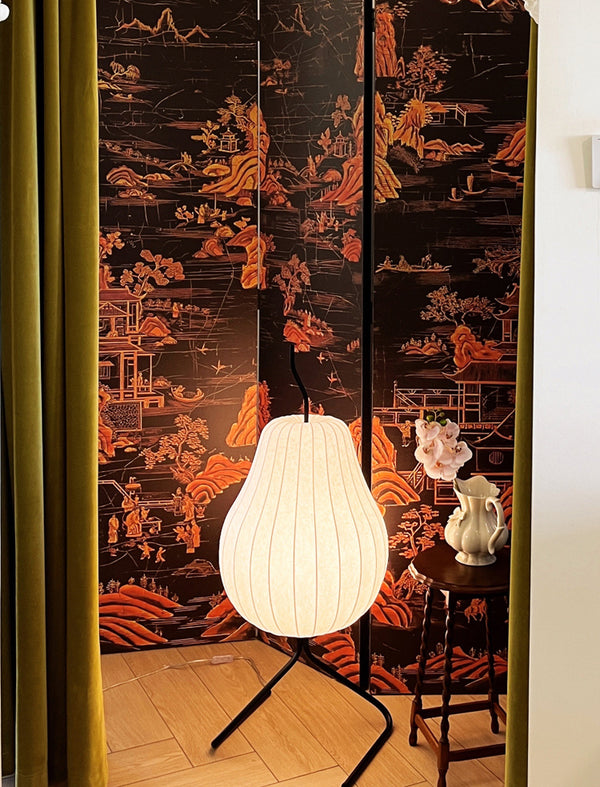 Cream style pear floor lamp