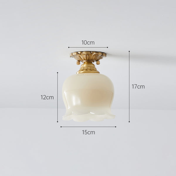 All copper lily of the valley flower aisle ceiling lamp