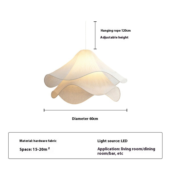 French cream style fabric restaurant chandelier