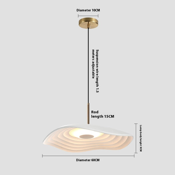 Lampe à suspension de salle à manger en forme de feuille de lotus de style Wabi-sabi