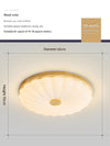 Wood color cream style bedroom ceiling lamp
