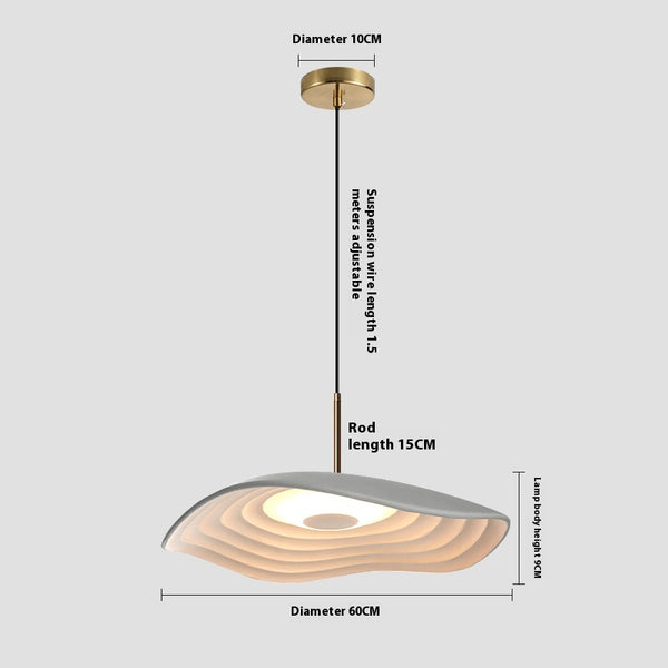 Lampe à suspension de salle à manger en forme de feuille de lotus de style Wabi-sabi