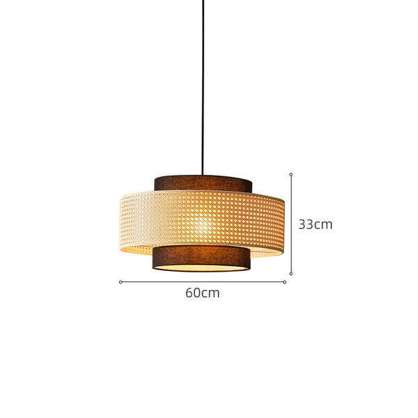 Medieval style rattan restaurant chandelier