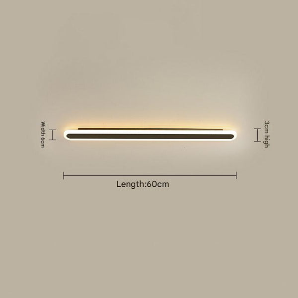 Minimalist long strip LED wall light