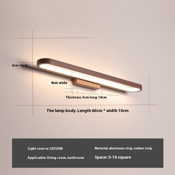 Applique murale simple à LED en aluminium avec miroir