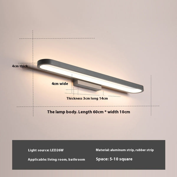 Applique murale simple à LED en aluminium avec miroir