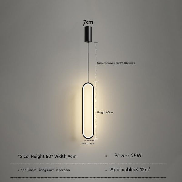 Minimalist LED bedroom bedside living room background wall Pendant light