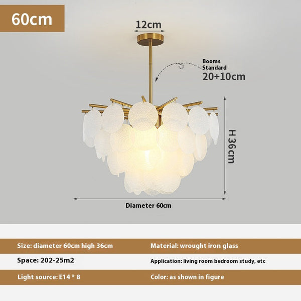 Lustre coquille crème français