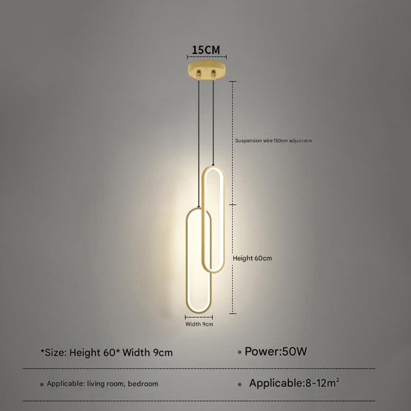 Minimalist LED bedroom bedside living room background wall Pendant light