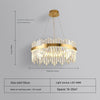 French light luxury LED living room crystal chandelier