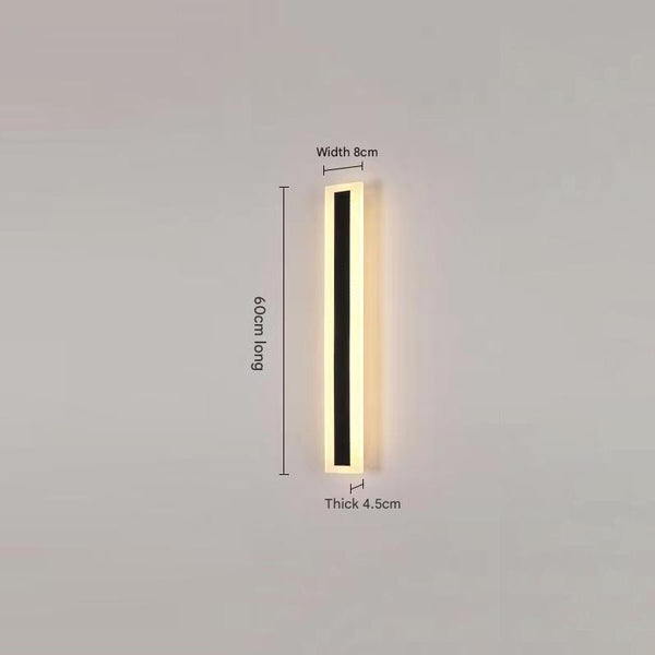 Black strip LED courtyard aisle wall light