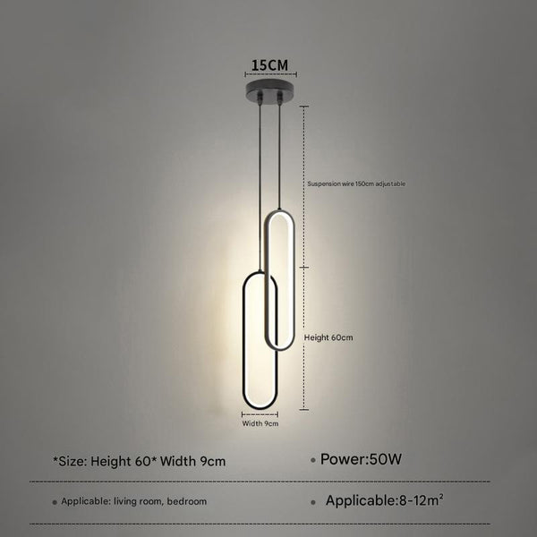 Minimalist LED bedroom bedside living room background wall Pendant light