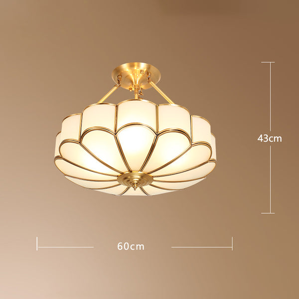 American all-copper LED ceiling light