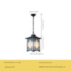 Chinese style outdoor waterproof villa corridor pavilion courtyard ceiling lamp