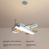 Lustre pour chambre d'enfant en forme d'avion couleur macaron