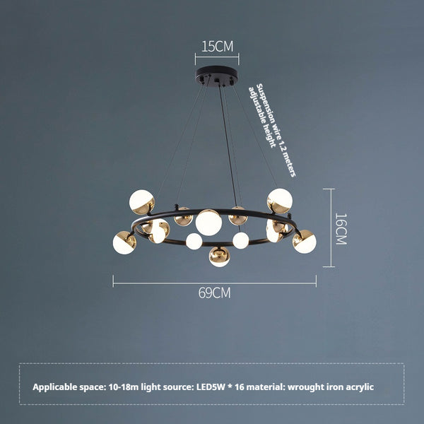 Creative molecular chandelier