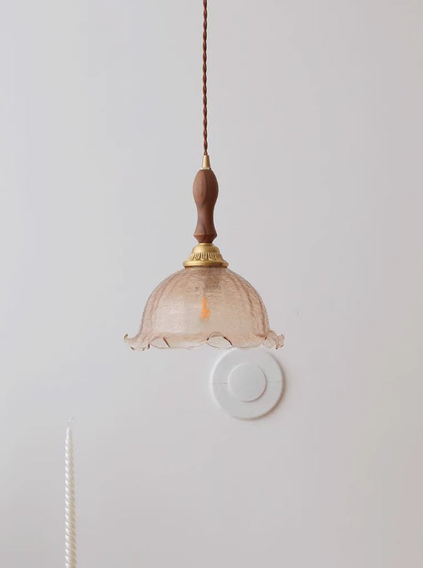 Retro tea-colored glass dining room bedroom chandelier