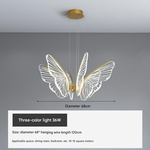 Creative personality butterfly led restaurant bar chandelier