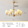 French retro solid wood living room chandelier