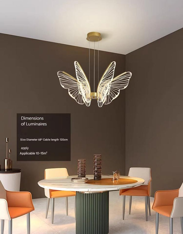 Creative personality butterfly led restaurant bar chandelier