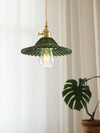 Lustre en verre vert frais