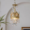 Vintage brass crystal chandelier