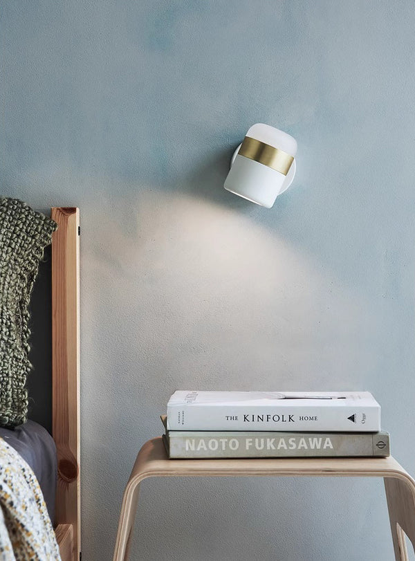 Lampe murale de chevet rotative à LED pour chambre à coucher