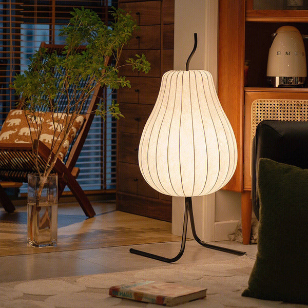Cream style pear floor lamp