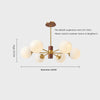 Medieval style full copper walnut living room chandelier
