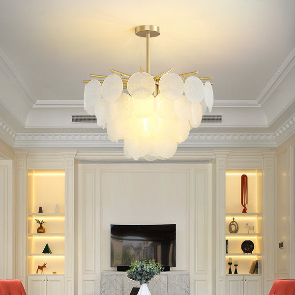 Lustre coquille crème français