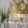 Vintage brass crystal chandelier