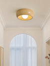 Round creative wood grain corridor ceiling lamp