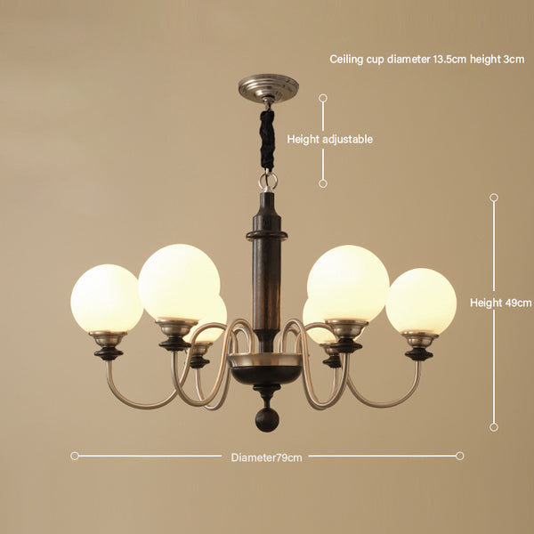 Vintage solid wood magic beans chandelier