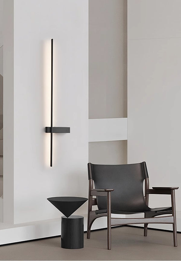Minimalist all-copper long strip wall lamp
