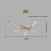 Geometric line LED chandelier