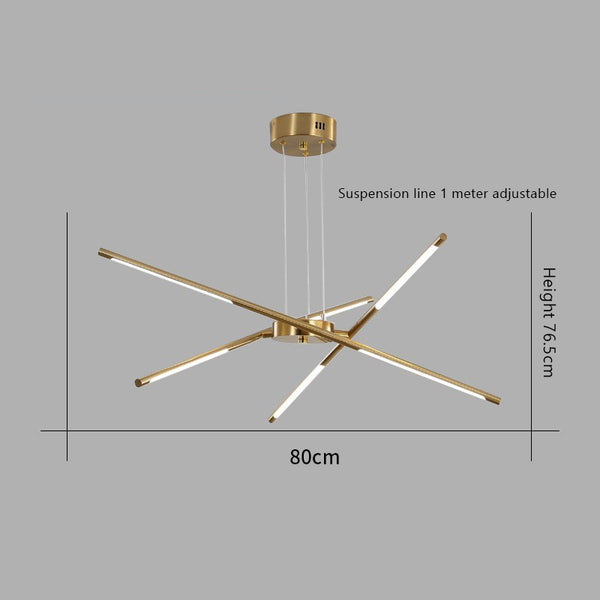 Geometric line LED chandelier