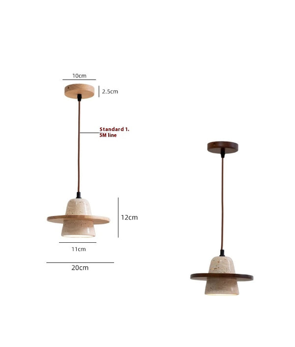 Vintage solid wood yellow travertine restaurant bar chandelier