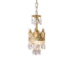 Vintage brass crystal chandelier