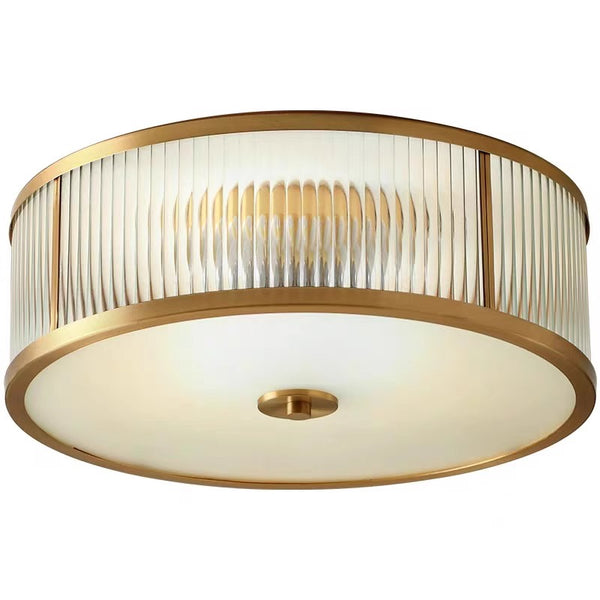 Copper bedroom ceiling lamp