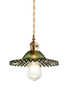 Lustre en verre vert frais