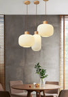 Japanese style solid wood glass restaurant bar Pendant light