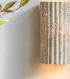 Japanese style yellow travertine stripe bedroom corridor wall lamp