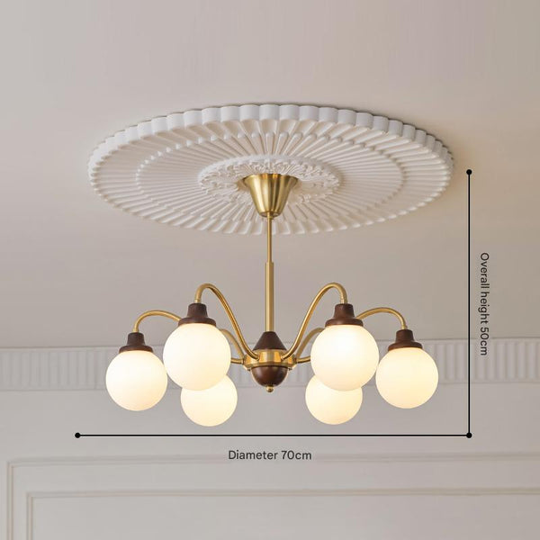 Retro cream style magic bean living room chandelier