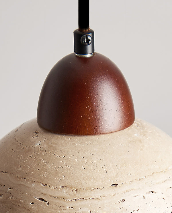 Plafonnier d'allée en travertin jaune