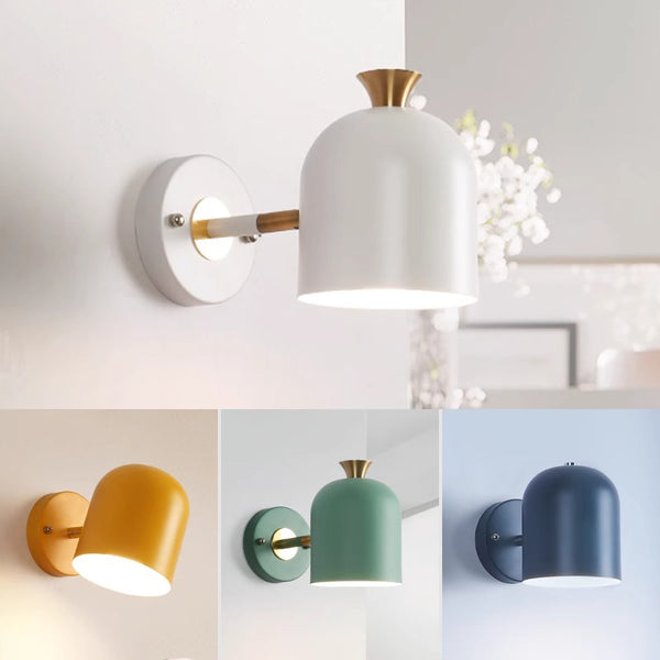 Nordic creative macaron living room bedroom LED wall lamp