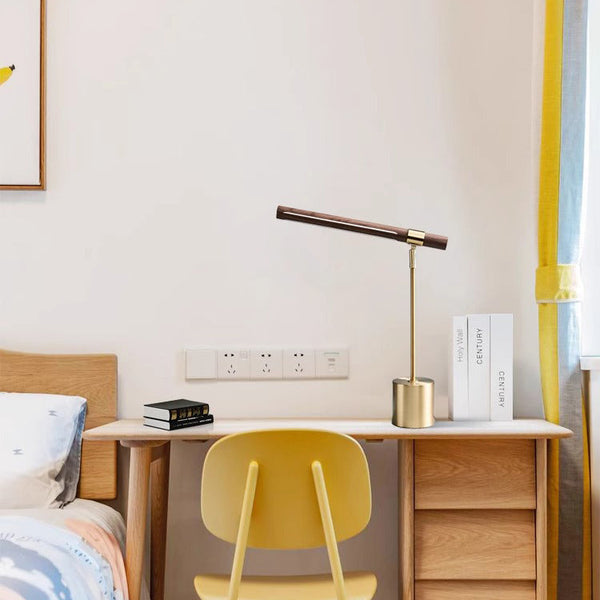 Creative personality wood grain bedside desk lamp